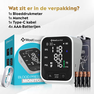 MostEssential Premium Bloeddrukmeter Bovenarm - 30S