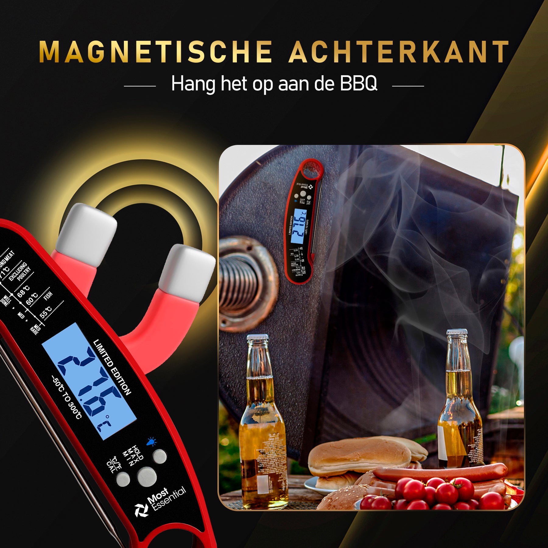 MostEssential Vleesthermometer - Limited Edition Red
