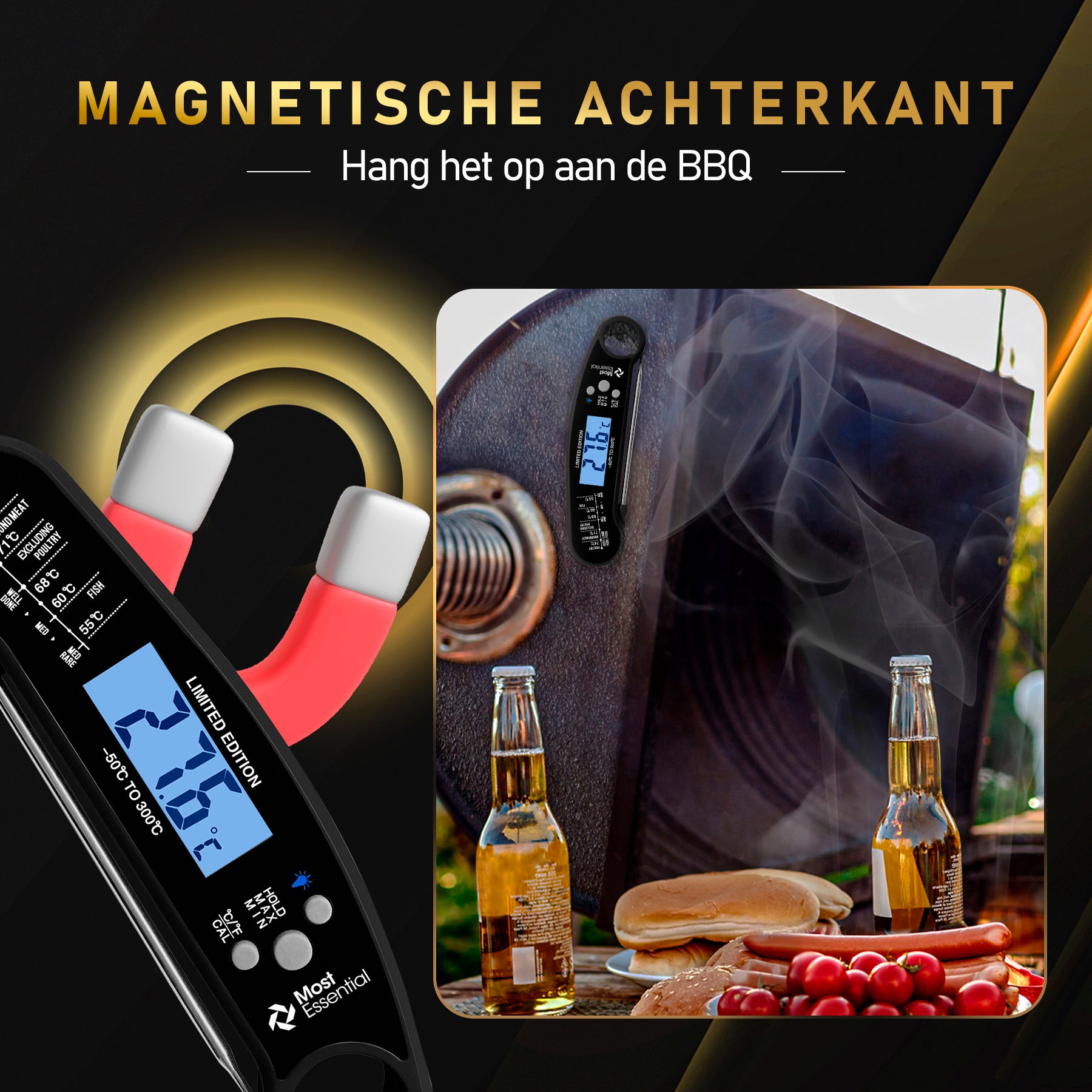 MostEssential Vleesthermometer - Limited Edition Black