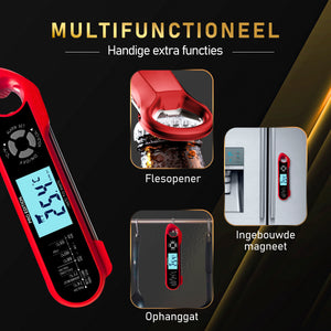 MostEssential 2-in-1 Vleesthermometer - PRO Edition Red