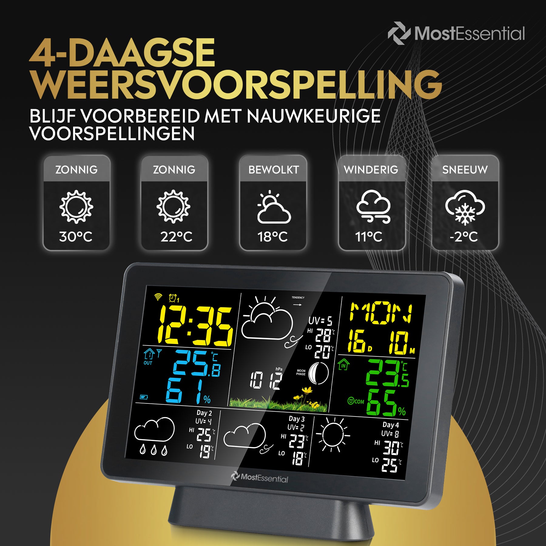 MostEssential Weerstation voor weersvoorspelling
